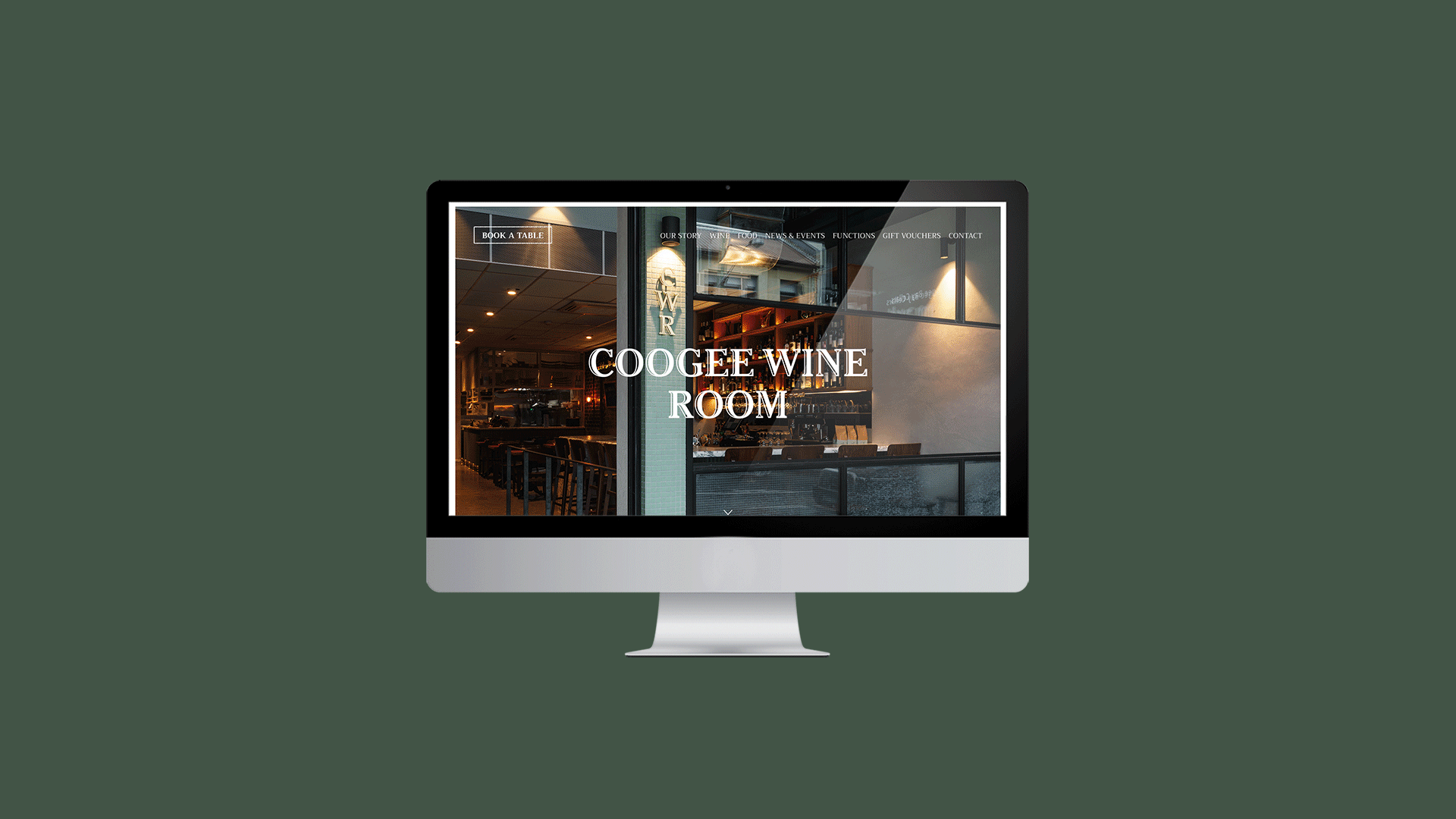 coogee wine room branding website design