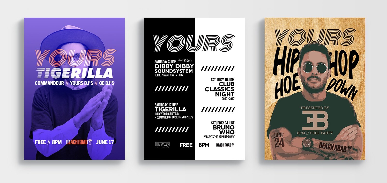 Event posters designed by Sydney Design Social